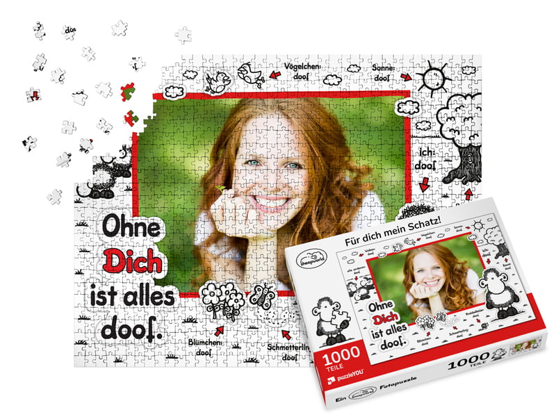 Sheepworld-Puzzle gelegt